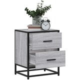 vidaXL Nočna omarica siva sonoma 40x31x50 cm inženirski les | Shoptok.si