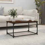 The Living Store Klubska mizica rjav hrast 80x50x40 cm inženirski les in železo - Klubska Mizica, (21574791) | Shoptok.si