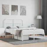  Metalni okvir za krevet s uzglavljem bijeli 120x200 cm | Eponuda.ba