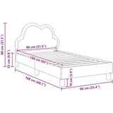  Okvir za krevet s uzglavljem Plava 80 x 160 cm PU | shoptok.hr