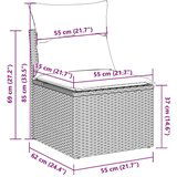 vidaXL 6-dijelni set vrtnih sofa od poliratana s jastucima svjetlosivi | shoptok.hr