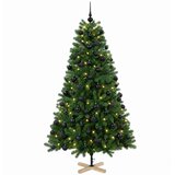  Umjetno božićno drvce s kuglicom 180 cm 300 LED lampica - 180 cm s LED-ima i crnim lopticama | shoptok.hr