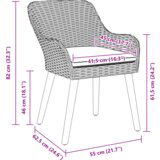  Set od 7 komada za blagovanje u vrtu Crna Poli Ratan | shoptok.hr