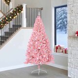  Umjetno predsvijetljeno božićno drvce Ružičasta 240 cm PVC | shoptok.hr
