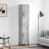 vidaXL Visoka komoda siva betona 34 5x34x180 cm od konstruiranog drva | shoptok.hr
