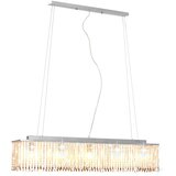 Stropna svjetiljka s kristalnim perlama srebrna 104 cm E14 | shoptok.hr