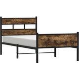 Maison Chic Posteljni okvir - Enojna postelja - Postelja za odrasle brez vzmetnice hrast 90x200 cm inženirski les-J7276, (21762851) Cene
