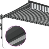  Uvlačiva tenda antracit i bijela 3,5x2,5 m tkanina i aluminij | Eponuda.ba