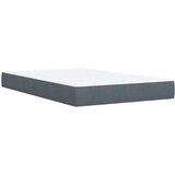 vidaXL Box spring postelja z vzmetnico temno siva 120x200 cm žamet | Shoptok.si