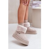 Big Star Platform Snow Boots with Fur Light Beige | ePonuda.com