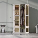 Lesnina XXXL GARDEROBNA omara s 6 prozornimi vrati, 1 obešalnikom za oblačila in 10 predali | Shoptok.si