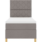  Postelja z vzmetnico z vzmetnico Taupe 90 x 190 cm blago, (5000128504) | Shoptok.si