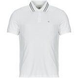 Calvin Klein Jeans Polo majice kratki rokavi SS MONOGRAM PIQUE TIPPED POLO Bela | Shoptok.si