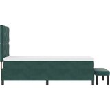  Postelja z vzmetnico z vzmetnico Temno zelena 90 x 190 cm Žamet, (5000126307) | Shoptok.si