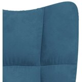  Stolica za ljuljanje s osloncem za noge plava baršunasta | shoptok.hr