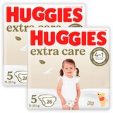 Huggies duo Pack Extra Care Jumbo Pelene za bebe, 5, 11-25kg, 2x28 komada Cene