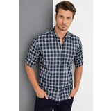 Dewberry G672 MEN'S SHIRT-NAVY-GREEN Cene