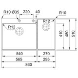 Franke sudopera BWX 220-54-27 127.0538.260 levi | ePonuda.com