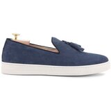 Duca di Morrone Slips on Diego - Suede Light Blue Modra | Shoptok.si