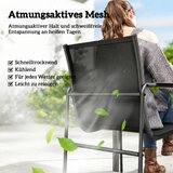  Vrtni namještaj garnitura za sjedenje 150 x 80 cm stakleni stol sa 6 prozračnih stolica ukrasni nasloni za ruke crna | shoptok.hr