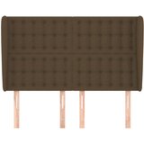  Uzglavlje s ušima tamnosmeđe 147x23x118/128 cm od tkanine | shoptok.hr