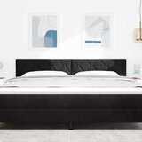  LED glava kreveta Crna 180 cm Baršun | shoptok.hr