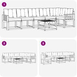  Set vanjskih sofa 7 kom. Prirodna i krem | shoptok.hr