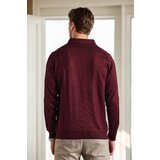 Dewberry 28296 Polo Neck Mens Knit Sweater-BURGUNDY | shoptok.hr