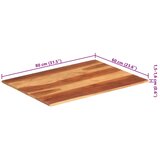 Stolna ploča od masivnog drva bagrema 15 - 16 mm 60 x 80 cm | shoptok.hr