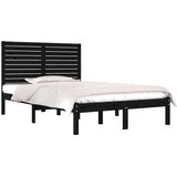  Okvir za krevet od masivnog drva crni 135 x 190 cm 4FT6 bračni | shoptok.hr