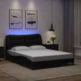 Furnova Posteljni okvir z LED lučkami črn 120x200 cm umetno usnje, (21937718) Cene