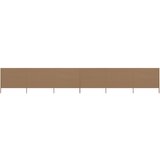 vidaXL 6-panelni vetrobran tkanina 800x120 cm taupe Cene