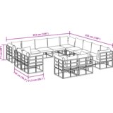  Sjedeća garnitura za vrt 13 pcs Crna 353 x 353 x 71 cm Aluminij | shoptok.hr