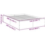  Okvir za krevet crni 150x200 cm konstruirano drvo | shoptok.hr
