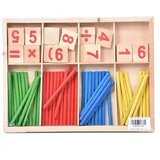Magic Toys Lesena škatla za računanje s številkami in barvnimi palicami | Shoptok.si