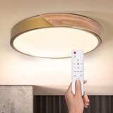 Brilagi prigušiva LED svetiljka PILANA LED/48W/230V hrast/zlatna Ø 40 cm + daljinski upravljač | Eponuda.com