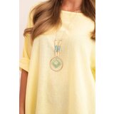 Kesi Włoski Women's linen-cotton short-sleeve blouse yellow | ePonuda.com