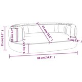 Ergonomski pjenasti krevet za pse modri 88 x 65 cm umjetna koža | shoptok.hr