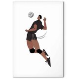  Slika - Volleyball Player on a White Background - Illustration 40x60 Akustična | shoptok.hr