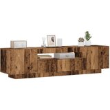 TV ormarić LED boja drva 160x35x40 cm konstruirano drvo | shoptok.hr