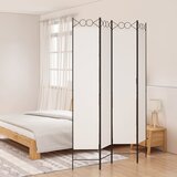 Sobna pregrada s 4 panela bijela 160x220 cm od tkanine | shoptok.hr