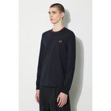 Fred Perry Pamučna majica dugih rukava Twin Tipped T-Shirt boja: tamno plava, s aplikacijom, M9602.M68 | shoptok.hr