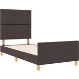  Krevet - Tamno smeđa 90x190 cm Tkanina | shoptok.hr