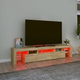 TV ormarić s LED svjetlima boja hrasta sonome 200x36,5x40 cm | shoptok.hr