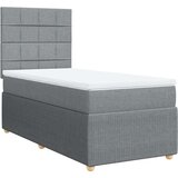 vidaXL Krevet s oprugama i madracem svjetlosivi 100x200 cm od tkanine | shoptok.hr