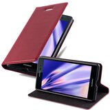 Cadorabo Ohišje, združljivo z Huawei ASCEND P7 v rdeče jabolko - Zaščitni ovitek z magnetnim zapiranjem, stoječo funkcijo in režo za kartice, (20560789) | Shoptok.si