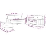 3-dijelni set sofa s jastucima plavi baršunasti | shoptok.hr