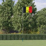 vidaXL Zastava Belgije in drog 6,23 m aluminij | Shoptok.si
