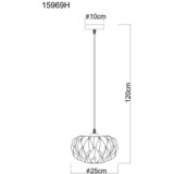 Globo VISEČA SVETILKA Juana 25/120 cm E27 | Shoptok.si