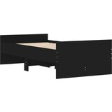 vidaXL Posteljni okvir s predali črn 90x190 cm | Shoptok.si